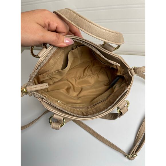 Koltov Women's Faux Leather Tan Shoulder Cross Body Purse Chic Preppy Boho Y2K - Picture 5 of 13